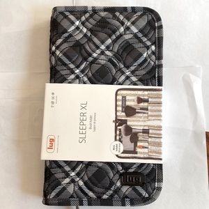 NWT:  MAKEUP BRUSH HOLDER SLEEPER XL - PLAID GREY - brush holder & more
